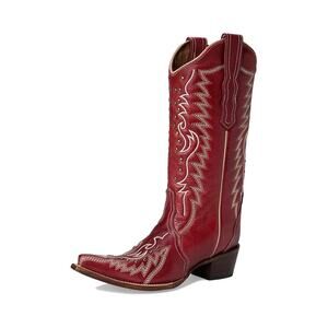 Corral Womens L6117 Calf High Boots US 6 M Red Leather Western EUC